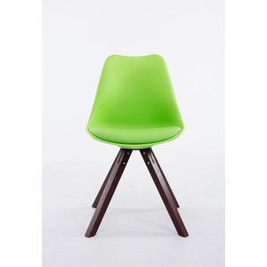 Vergaderstoel Vuri - Zwart groen - Stoel met rugleuning - Bezoekersstoel - Zithoogte 48cm