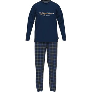 Tom Tailor Pyjama lange broek - 634 Blue - maat XL (XL) - Heren Volwassenen - 100% katoen- 71345-4009-634-XL