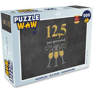 Puzzel Spreuken - 12,5 jaar getrouwd - Quotes - Trouwen - Legpuzzel - Puzzel 500 stukjes