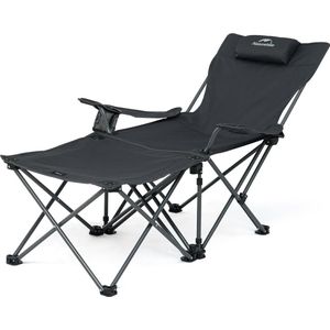 Multifunctionele campingstoel, draagbare klapstoel met bekerhouder en draagtas, afneembare bijzettafel en stoel