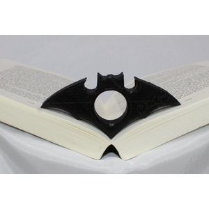 READSY – Leesring – Vleermuis – Diameter 2,5 cm – Medium – Zwart – Paginahouder – Boekgadget – Bladzijde opener – Bladwijzer – Bookmark – Boekenlegger – Duimlegger –  Lezen – Cadeau