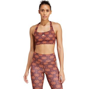 adidas Performance adidas x FARM Rio Medium-Support Beha - Dames - Bruin- XS A-B