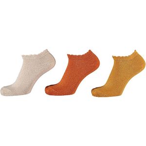 iN ControL 3pack LUREX sneakersocks oker 23/26