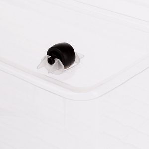 Five® Doorzichtige opbergbox met clipsluiting 22 liter - 104142 - Stapelbaar, Met deksel, Verrijdbaar