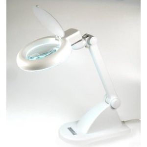 Loeplamp met led verlichting - Loeplamp met rolstatief - Wit