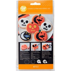 Wilton Uitsteekvormpjes - 2 Uitstekers en 2 Stencils - Halloween