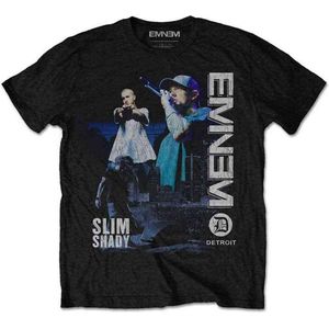 Eminem Heren Tshirt -XL- Detroit Zwart