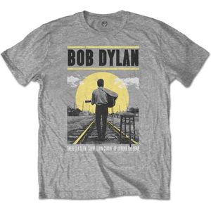Bob Dylan - Slow Train Heren T-shirt - S - Grijs