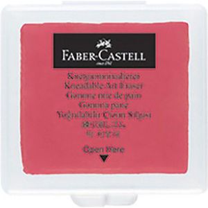 Faber-Castell - Kneedgum - Rood - voor corrigeren van (pastel)potlood en houtskool tekeningen