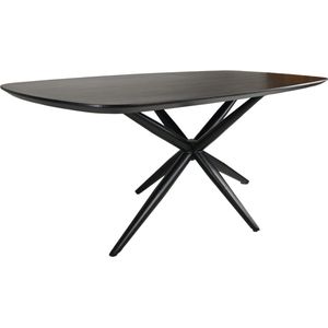 HSM Collection Eettafel Deens Ovaal Angle Mango Zwart 180cm