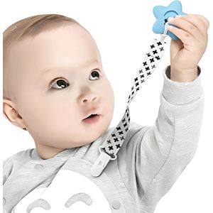 4 stuks fopspeenkettingclips voor baby's, lichte fopspeenketting voor pasgeborenen, meisjes en jongens