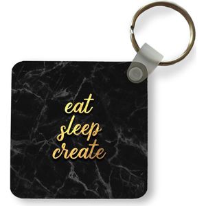 Sleutelhanger - Uitdeelcadeautjes - Quote - Sleep - Goud - Marmer - Plastic