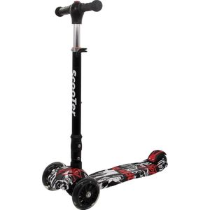 Free2Move Zik Zak Scooter - Opvouwbare Aluminium Step met LED Wielen - Zwart