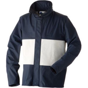 Dolfing regenjas Durban heren blauw-wit M