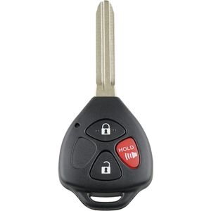 TLVX Sterke Autosleutel Behuizing Geschikt voor Toyota Yaris / RAV4 / Corolla / Camry / Ter vervanging van Originele Sleutel behuizing / Afstandsbediening Auto / 3 knops / Hold Claxon knop / 3 knoppen / 1 stuks