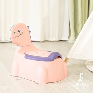 Kinderpotje - Leertoilet met rugleuning - Babytoilet - Baby- en kindertoilet - Comfortabel, antislip, spatwaterdicht en geurbestendig - Eenvoudig legen met uitneembare pot (roze)