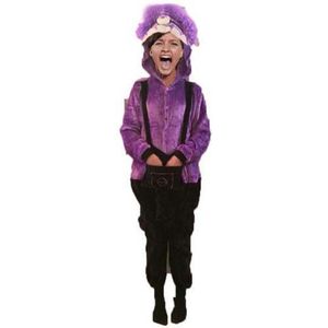 Onesie Evil Minion paars pak kostuum Despicable Me - maat S-M - Minionpak jumpsuit huispak