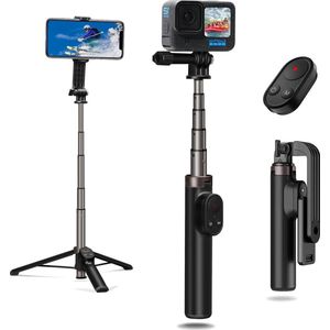 Statief Pole 0.6M voor GoPro Hero 12/11/10/9 - Selfiestick met Bluetooth-afstandsbediening - Tripod Monopod voor iPhone Samsung