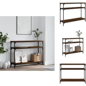 vidaXL Wandtafel - Wandtafels - Bijzettafel - Console Tafel - Wandtafel 100x29x75 cm bewerkt hout bruin eikenkleur