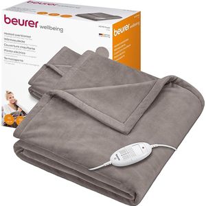 Thuys Warmtedeken – Verwarmde Deken – Elektrisch – Electric Blanket – Heating – Voor op de Bank – Stoel – 6 Temperaturen – Bovendeken – Donkergrijs