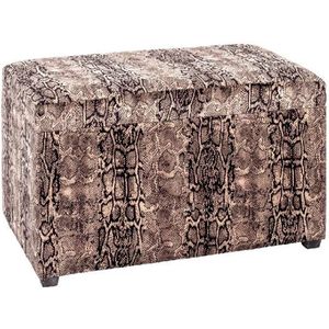 Hocker met opberguimte - Opbergbank Slangen print - Fluwelen Stof Opbergkist - 65 x 42 x 40 cm