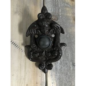 Deurbel met engel motief, antiek ijzeren