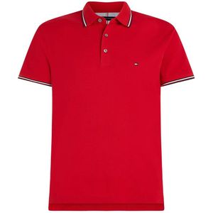 Tommy Hilfiger - Heren Polo SS Rwb Tipped Slim Polo - Rood - Maat S