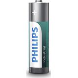 Philips Batterijen Aa Industrial Zilver/groen 10 Stuks