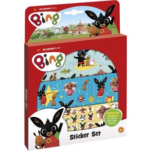 Bing stickers, 3 stickervellen met speelachtergrond, creatief speelgoed - Bambolino Toys