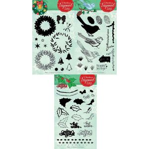 Transparante Layered Stempels Giga Set - 3 Stuks Kerst A5 formaat - Maak mooie kaarten, fotoalbums of andere creatieve creaties
