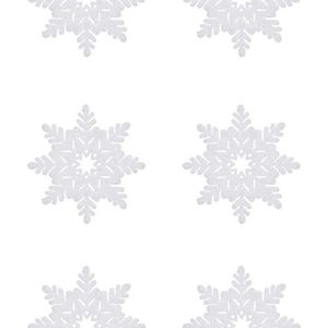 2x Witte foam hangslingers/slingers met sneeuwvlokken 180 x 15 cm - Sneeuwversiering/sneeuwdecoratie