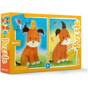 Rebo Productions Hond & Eendje Legpuzzel Junior 24/24 Stukjes