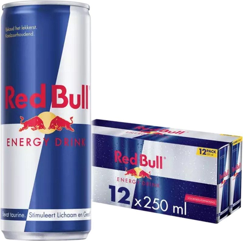 Red Bull - Original Energiedrank - Redbull Energie Drink - 12x250 ml - Original - (3000ml)