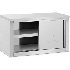 Royal Catering - RVS wandkast - 900 x 400 x 500 mm - 70 kg laadvermogen per compartiment