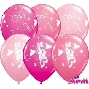 Disney - Minnie Mouse - Ballonnen - Licht roze - Juchsia - Roze - 25 Stuks