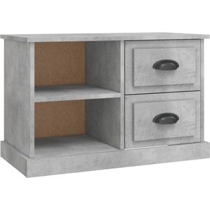 vidaXL - Tv-meubel - 73x35,5x47,5 - cm - bewerkt - hout - betongrijs