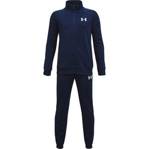 Under Armour UA Knit Track Suit Jongens Trainingspak - Blauw - Maat 140