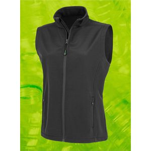 Result Gerecycleerde dames softshell-bodywarmer R902F - Black - XXL