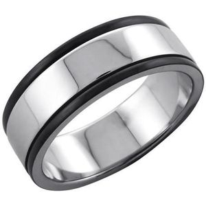 Amanto Ring Ave - 316L Staal - 8mm - Maat 60-19mm