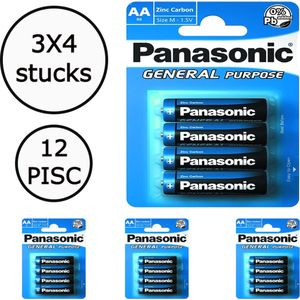 Panasonic Zware Uitvoering R6 Mignon Batterijen (SP4) - Krachtige Prestaties in een 4-Pack