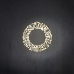 Luca Lighting Lichtkrans met Klassiek Witte LED Verlichting - Ø45 cm - Zilver