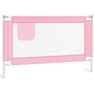 vidaXL Bedhekje peuter 120x25 cm stof roze