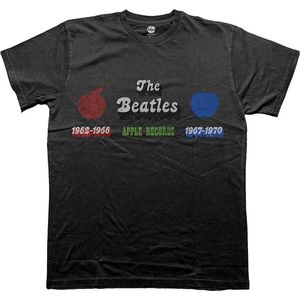 The Beatles - Apple Years Red & Blue Heren T-shirt - M - Zwart
