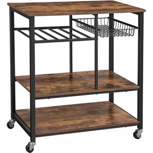 MIRA Home - Keukentrolley - Keukenrek - Trolley - Keuken - Vintage - 80x40x86,5
