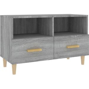 The Living Store Klassiek TV-meubel - grijs sonoma eiken - 80 x 36 x 50 cm - stevig en vochtbestendig