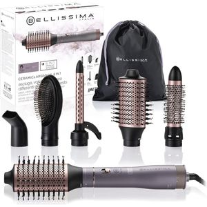 Keramische Verwarmingsborstel met Arganolie – 6-in-1 Styling Tool met Ionen Technologie en Air Blow Functie – 1000 W