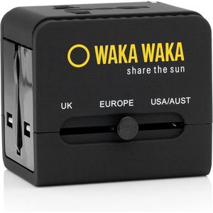 Waka Waka World premium USB Charger - reisstekker - Electra - wereldstekker voor 150+ landen - Engeland (UK) - Amerika (USA) - Australië - Azië - Zuid Amerika - Afrika - Reisadapter