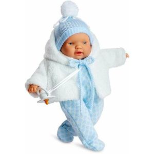 Berjuan Babypop Lloroncete Meisjes 28 Cm Wit/lichtblauw 5-delig