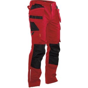 Jobman Practical 2322 Werkbroek Holsterpockets - Mannen - Rood/Zwart - 46