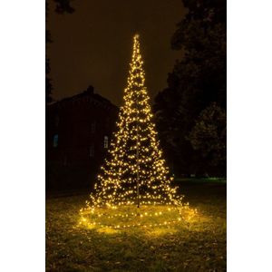 Galaxy LED Kerstboom - Vlaggenmast Verlichting - Inclusief Mast - 4 Meter - Warm wit - 640 LED